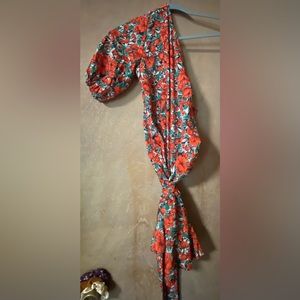 One Shoulder Floral Dress